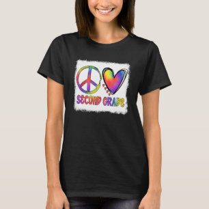 Vrede Liefde 2e klas Tie Dye Leraar Student Rug T-shirt