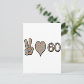 Vrede Liefde 60 Briefkaart (Staand voorkant)