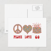 Vrede Liefde 60 Briefkaart (Voorkant / Achterkant)