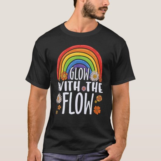 Vrede Liefde 60s 70s Tie Dye Groovy Regenboog Hipp T-shirt (Voorkant)