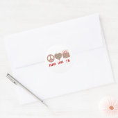 Vrede Liefde 75 Ronde Sticker (Envelop)