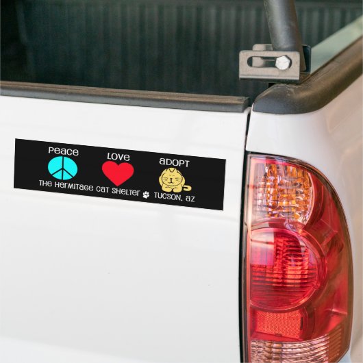 Vrede, liefde, adoptie- Bumpersticker (Op Truck)