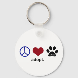 Vrede, liefde, adoptie sleutelhanger