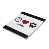 Vrede, liefde, adoptie tegeltje (Zijkant)