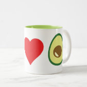 Vrede, liefde, advocaat 11oz tweekleurige koffiemok (Voorkant rechts)