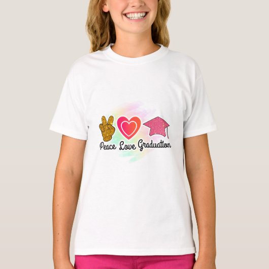 Vrede, Liefde, Afstuderen T-shirt (Voorkant)