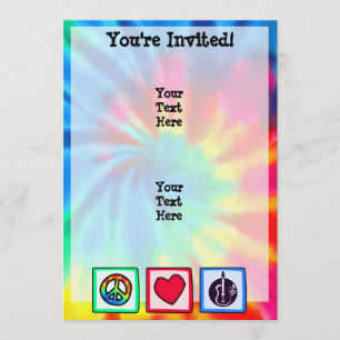 Vrede, liefde, akoestische gitaren kaart