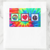 Vrede, Liefde, Akoestische Gitaren Rechthoekige Sticker (Tas)