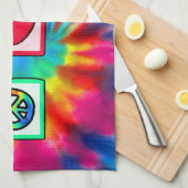 Vrede, liefde, akoestische gitaren theedoek (Quarter Fold)