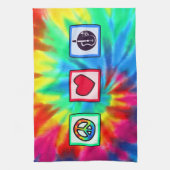 Vrede, liefde, akoestische gitaren theedoek (Verticaal)