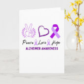 Vrede Liefde Alzheimer Bewustzijn Kaart (Gele Bloem)