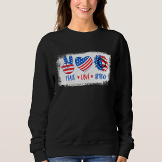 Vrede Liefde Amerika 4th van Juli Zonnebloem Ameri Trui