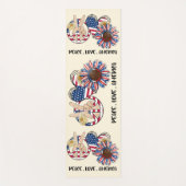 Vrede, Liefde & Amerika – Patriottische Zonnebloem Yogamat (Voorkant)