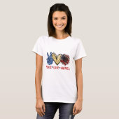 Vrede Liefde Amerika T-shirt (Voorkant volledig)