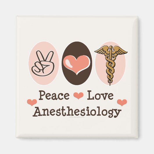 Vrede Liefde Anesthesiologie Magneet (Voorkant)