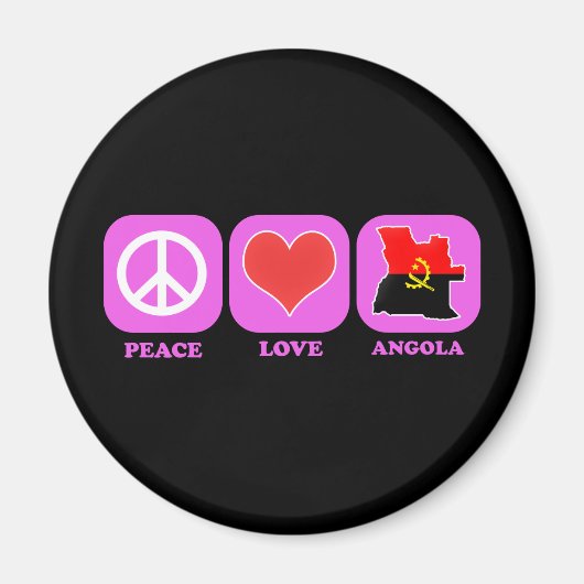 Vrede Liefde Angola Magneet (Voorkant)