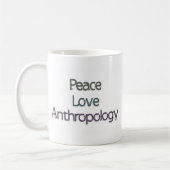Vrede, liefde, antropologie koffiemok (Links)
