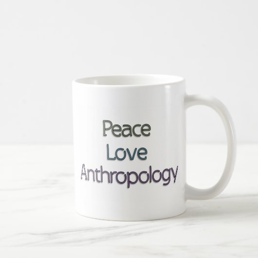 Vrede, liefde, antropologie koffiemok (Rechts)