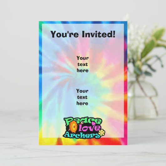 Vrede, liefde, Archery Kaart (Staand voorkant)