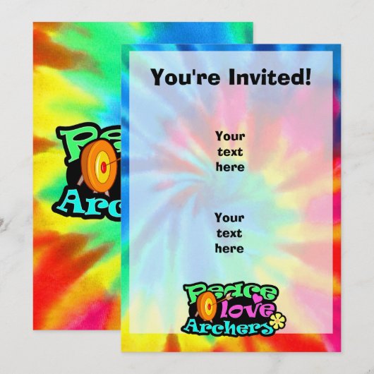 Vrede, liefde, Archery Kaart (Voorkant / Achterkant)