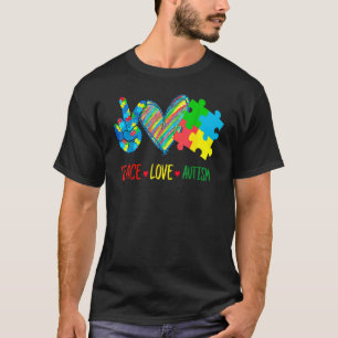 Vrede Liefde Autisme Bewustzijn Pop Het Fidget Spe T-shirt