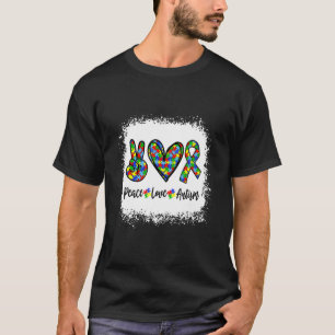 Vrede Liefde Autisme Liefde Symbool Autisme Bewust T-shirt
