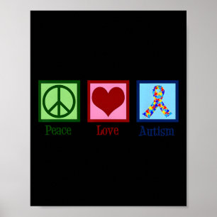 Vrede Liefde Autisme Puzzel Bewustzijn Autistische Poster
