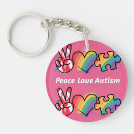 Vrede.Liefde.Autisme Sleutelhanger