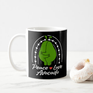 Vrede Liefde Avocado Grappige Retro Avocado Fruit Koffiemok