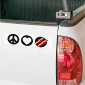 Vrede Liefde Bacon Bumpersticker (Op Truck)