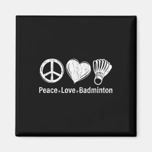 Vrede Liefde Badminton Grappige Sport Speler Coach Magneet