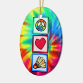 Vrede, liefde, Badminton Keramisch Ornament (Links)