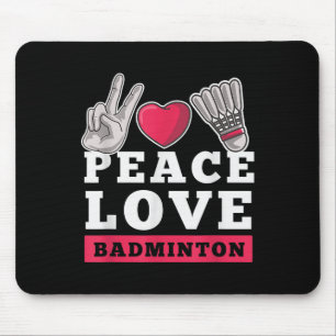 Vrede Liefde Badminton Speler Hart Shuttle Sport P Muismat