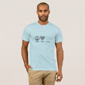 Vrede. Liefde. Bagels. T-shirt (Voorkant volledig)