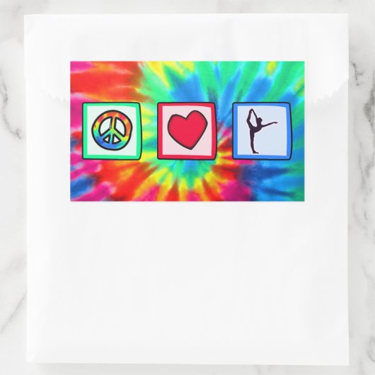 Vrede, Liefde, Ballet Rechthoekige Sticker (Tas)