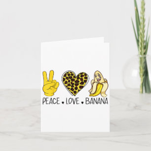 Vrede Liefde Banaan Humor Fruit Liefhebber Grappig Kaart
