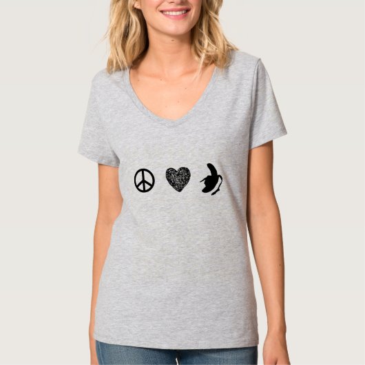 Vrede, liefde... Banaan! T-shirt (Voorkant)