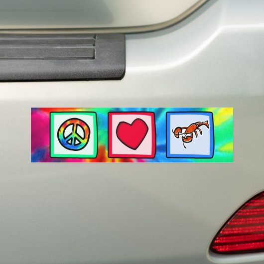 Vrede, liefde, banners bumpersticker (Op auto)