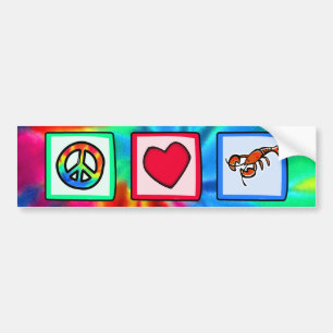 Vrede, liefde, banners bumpersticker