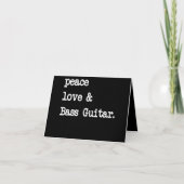 Vrede Liefde & Bas Gitaar Gitaar Gitaar Bedankkaart (Voorkant)