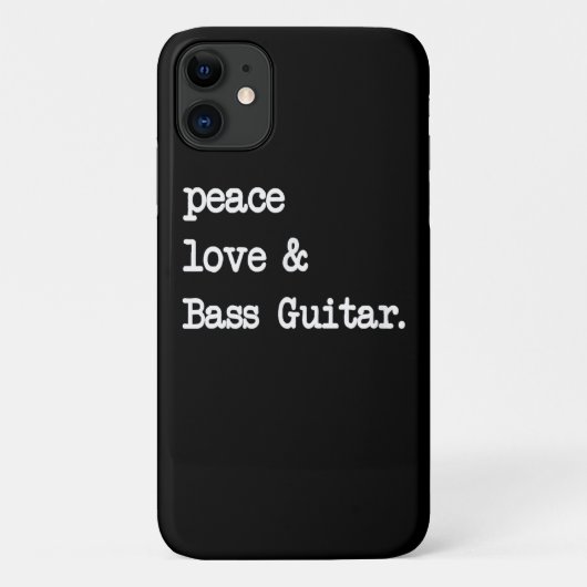 Vrede Liefde & Bas Gitaar Gitaar Gitaar Case-Mate iPhone Case (Achterkant)
