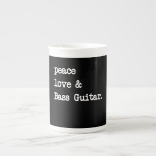 Vrede Liefde & Bas Gitaar Gitaar Gitaar Porselein Kop