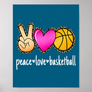 Vrede liefde basketbal luipaard print meisjes vrou