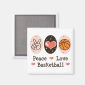 Vrede Liefde Basketbal Magneet (Voorkant / Achterkant)