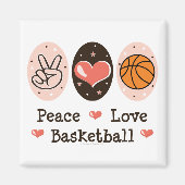 Vrede Liefde Basketbal Magneet (Voorkant)