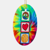 Vrede, liefde, Basketball Keramisch Ornament (Rechts)