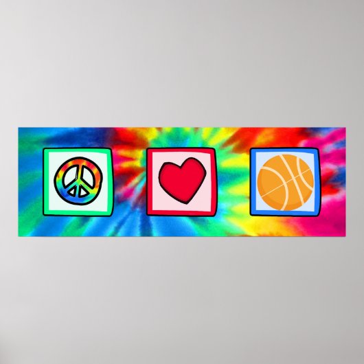 Vrede, liefde, Basketball Poster (Voorkant)