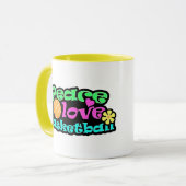 Vrede, liefde, Basketball; Retro Mok (Voorkant links)