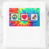 Vrede, Liefde, Basset Hounds Rechthoekige Sticker (Tas)