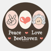 Vrede Liefde Beethoven Stickers (Voorkant)
